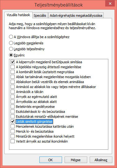 grafikai beállítások